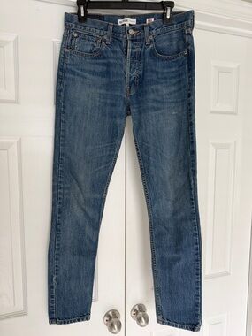 Re/Done Women's Straight Leg Jeans — Indigo Blue